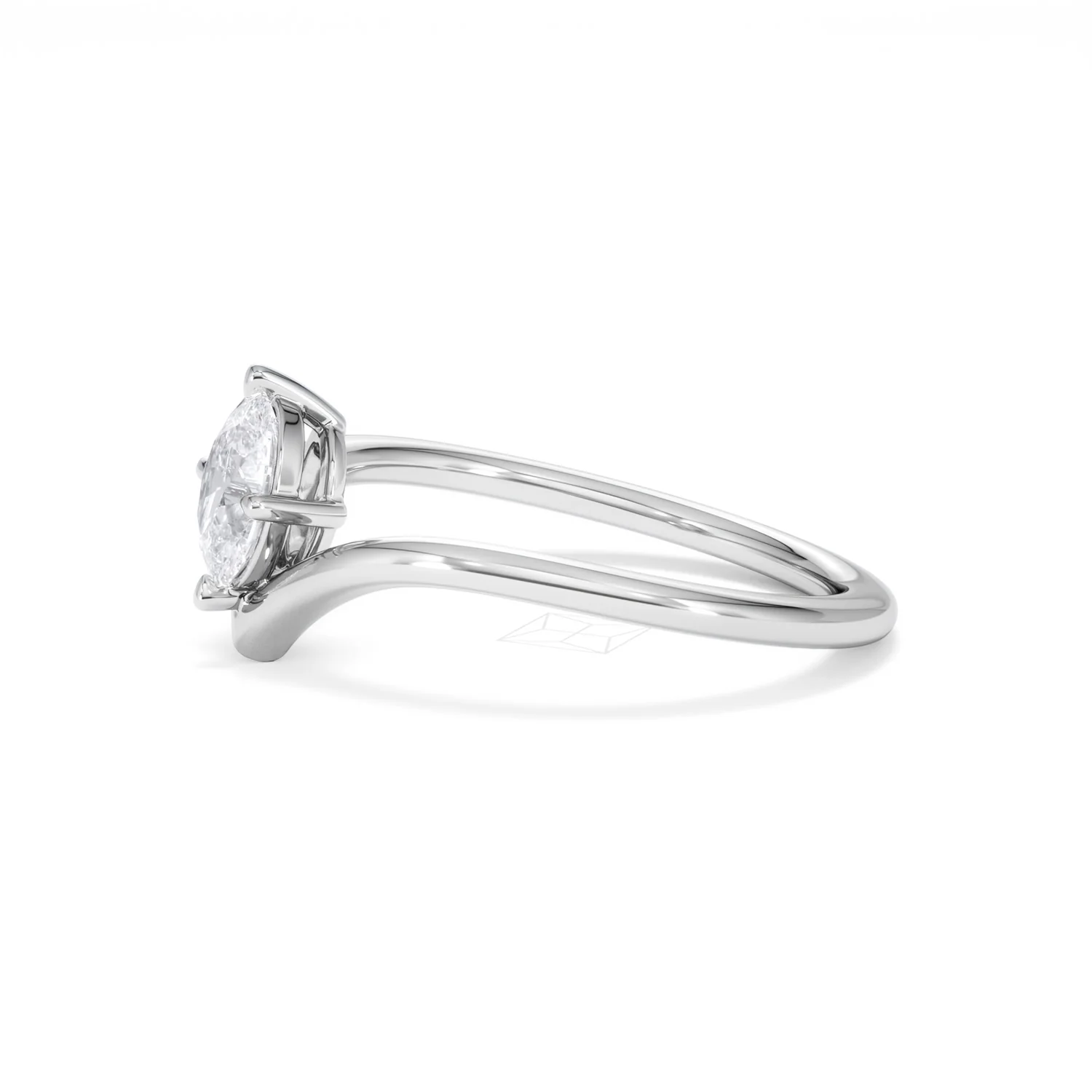 Vela 0.50ct Oval Cut Lab Diamond Solitaire Engagement Ring in Platinum - Image 71