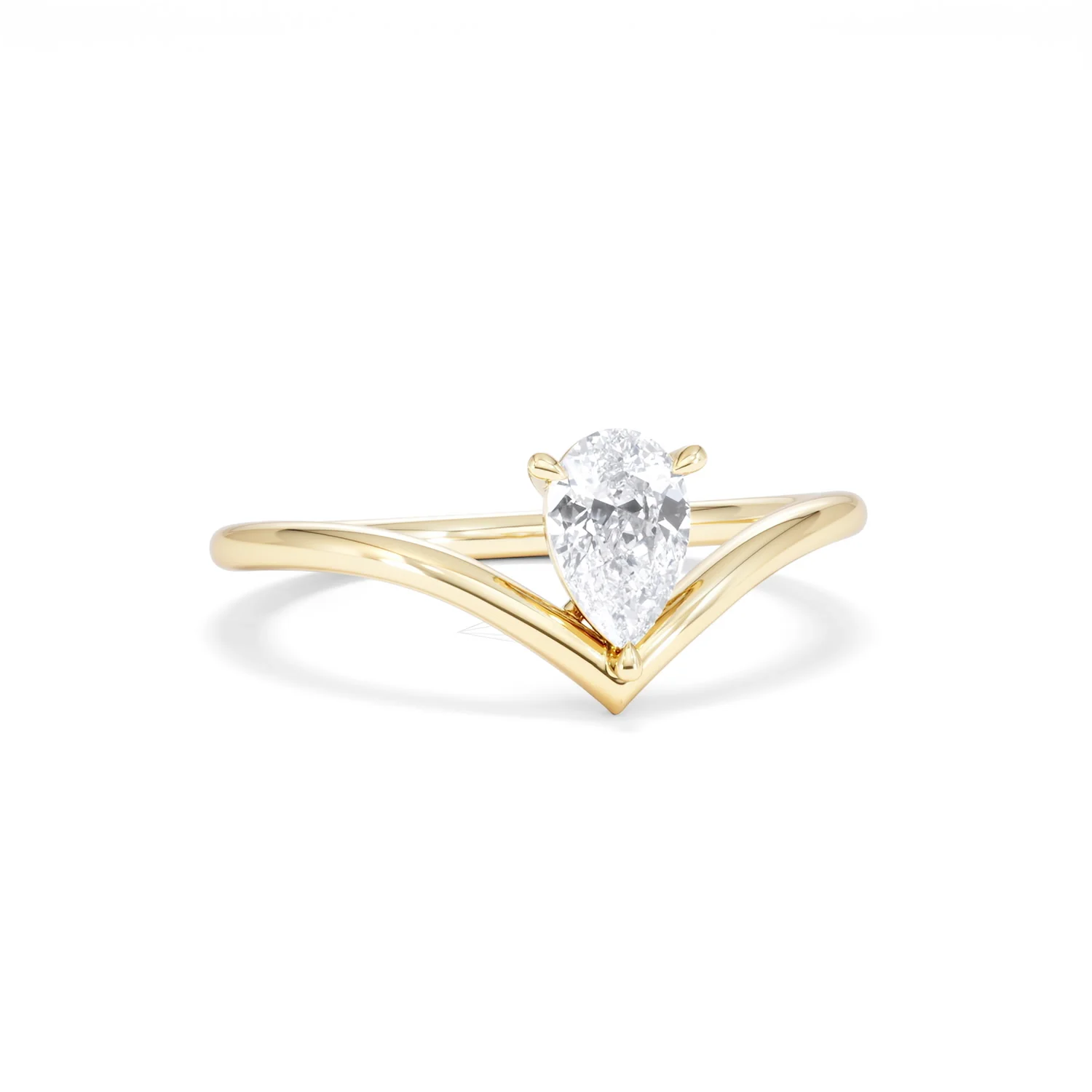 Vela 0.50ct Pear Cut Lab Diamond Solitaire Engagement Ring in 18K Yellow Gold - Image 11