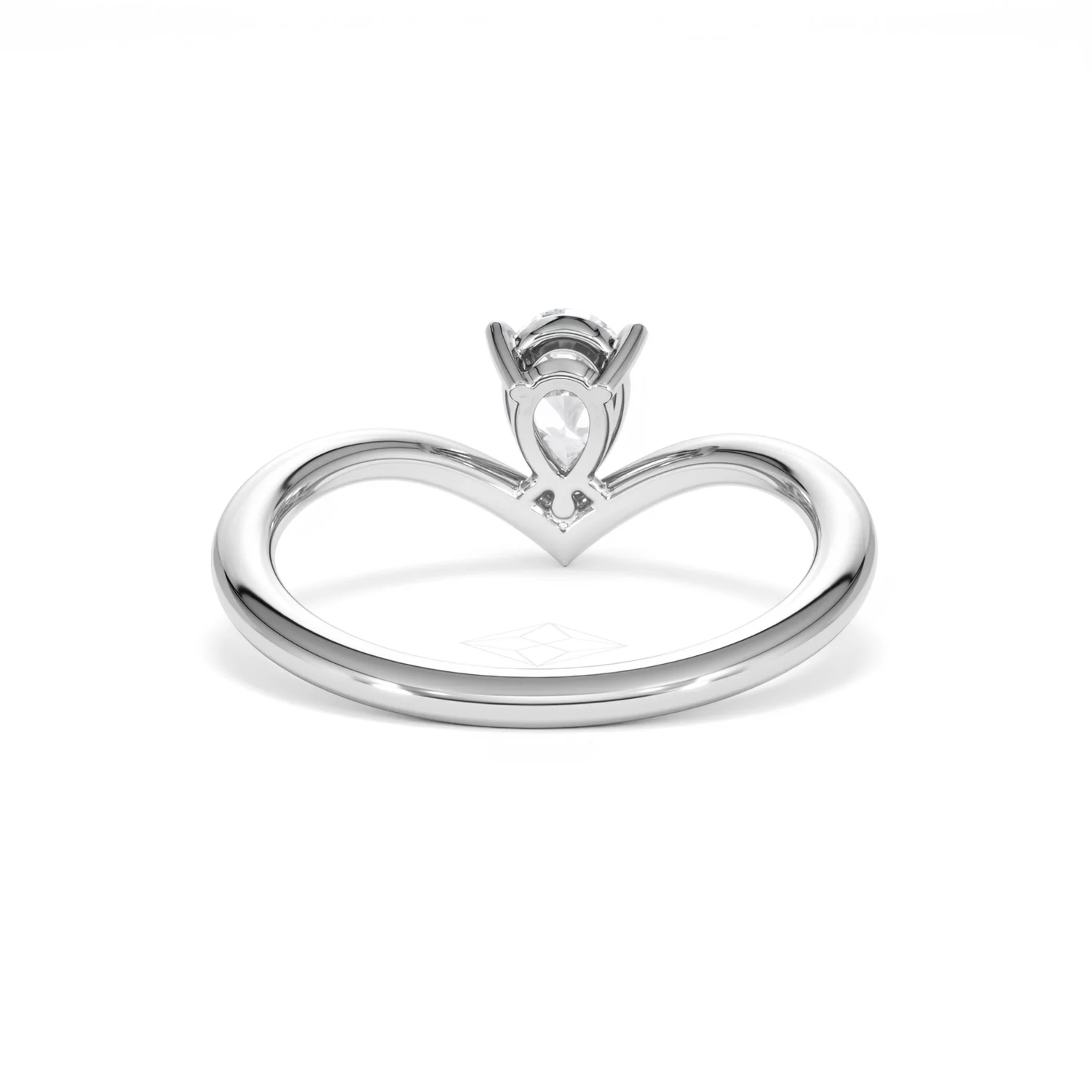 Vela 0.50ct Pear Cut Lab Diamond Solitaire Engagement Ring in Platinum - Image 47