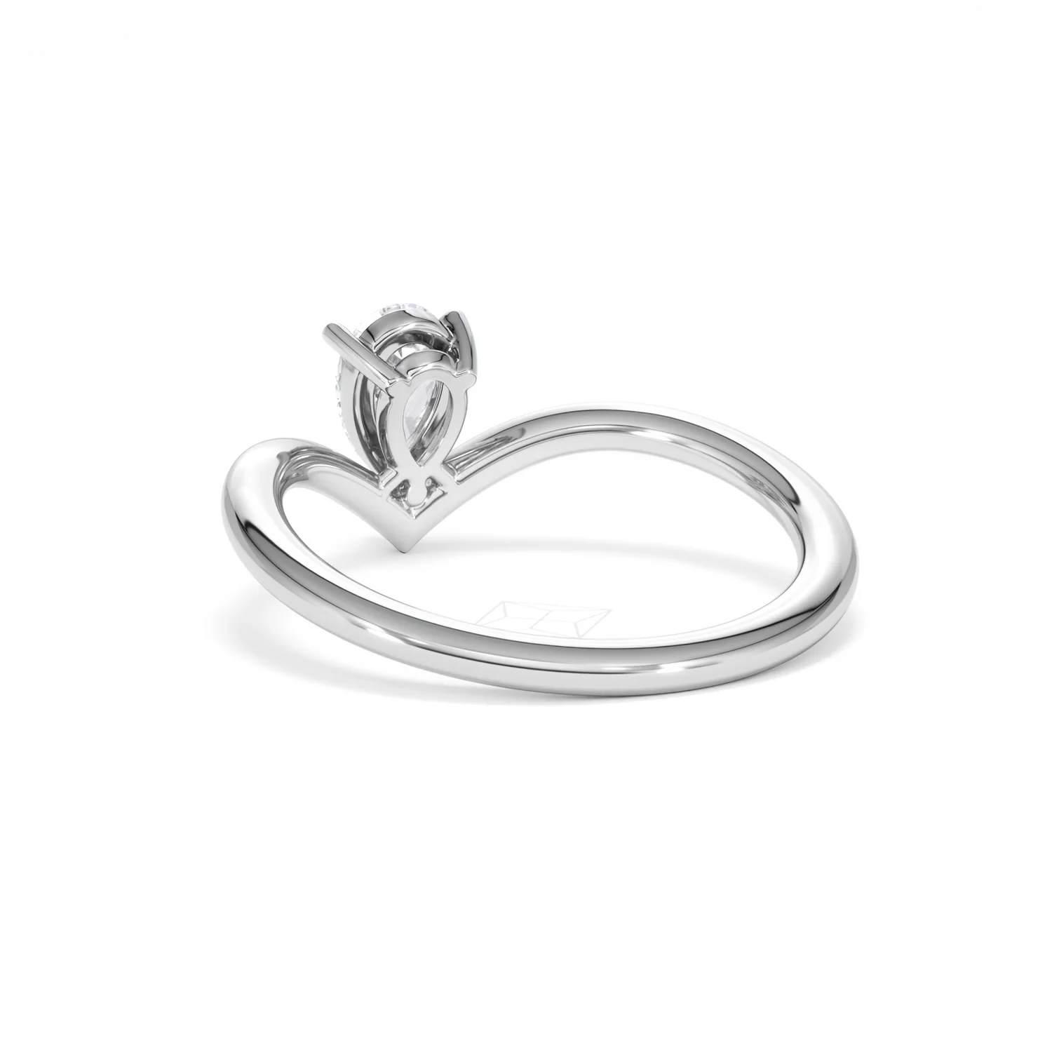 Vela 0.50ct Pear Cut Lab Diamond Solitaire Engagement Ring in Platinum - Image 54
