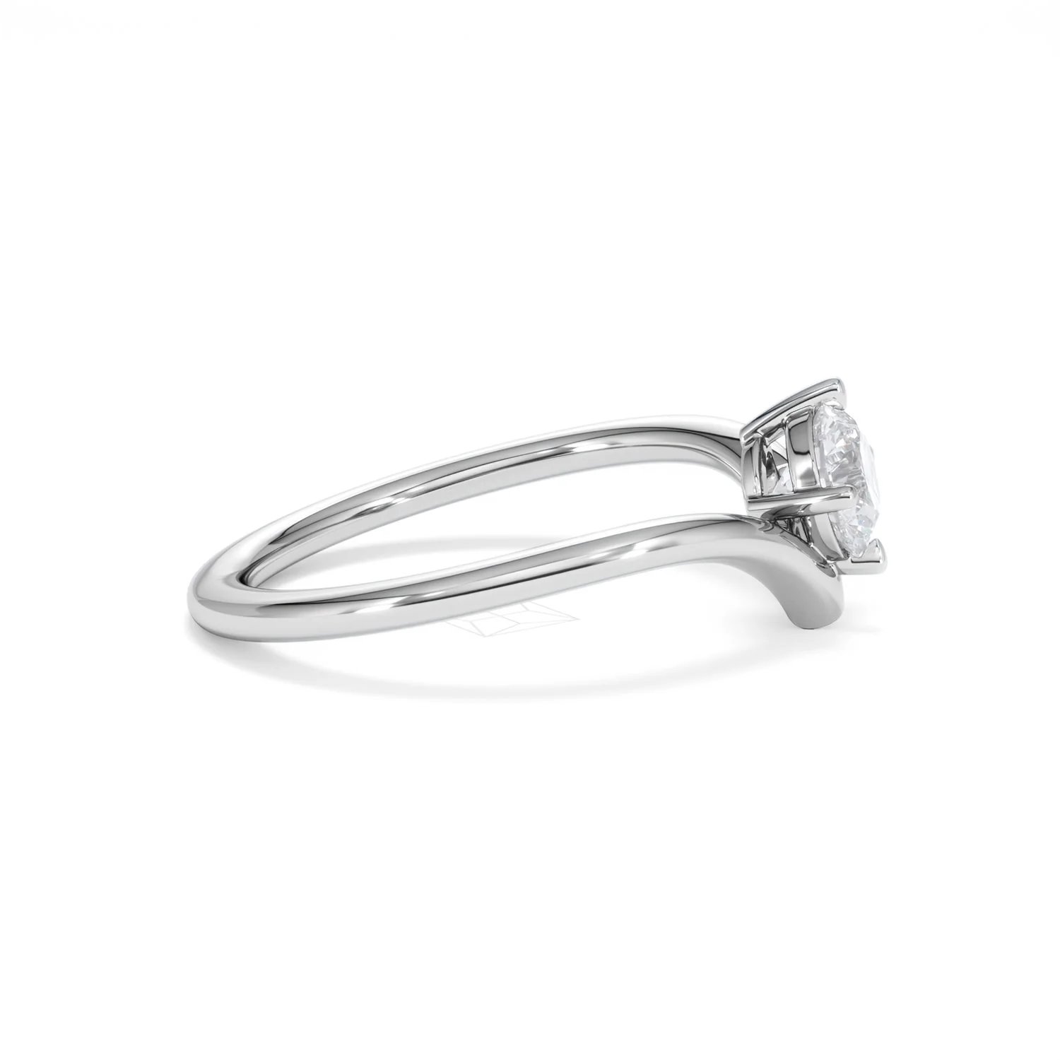 Vela 0.50ct Round Cut Lab Diamond Solitaire Engagement Ring in Platinum - Image 26