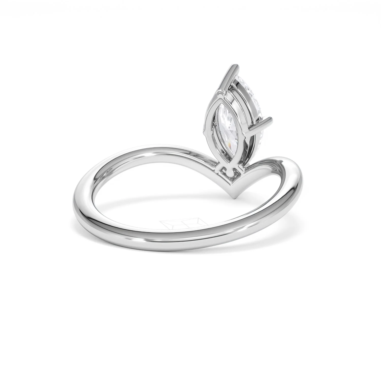 Vela 1.00ct Marquise Cut Lab Diamond Solitaire Engagement Ring in Platinum - Image 41