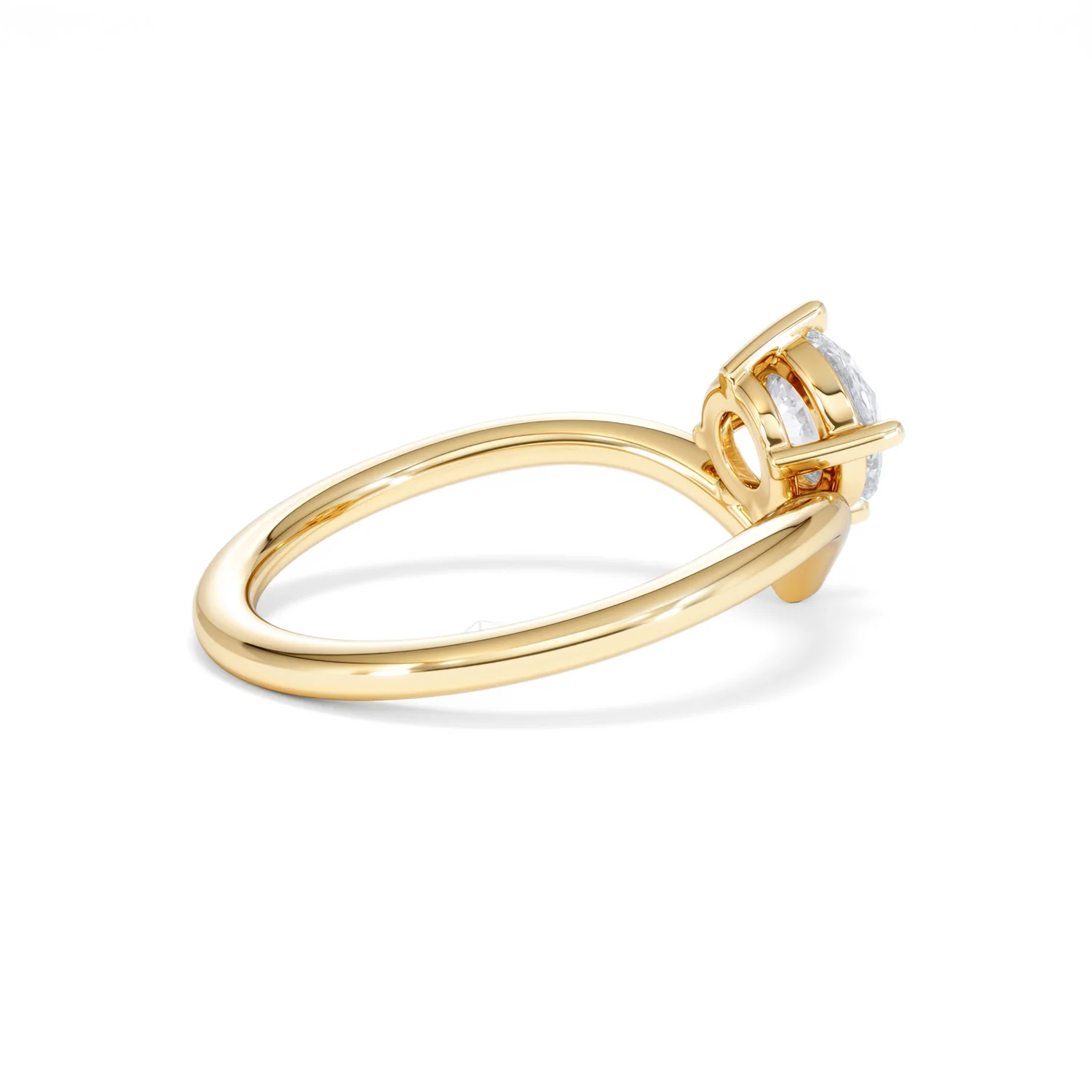 Vela 1.00ct Round Cut Lab Diamond Solitaire Engagement Ring in 18K Yellow Gold - Image 34