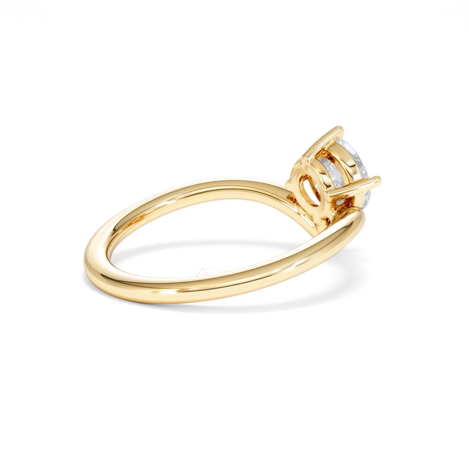 Vela 1.00ct Round Cut Lab Diamond Solitaire Engagement Ring in 18K Yellow Gold - Image 36