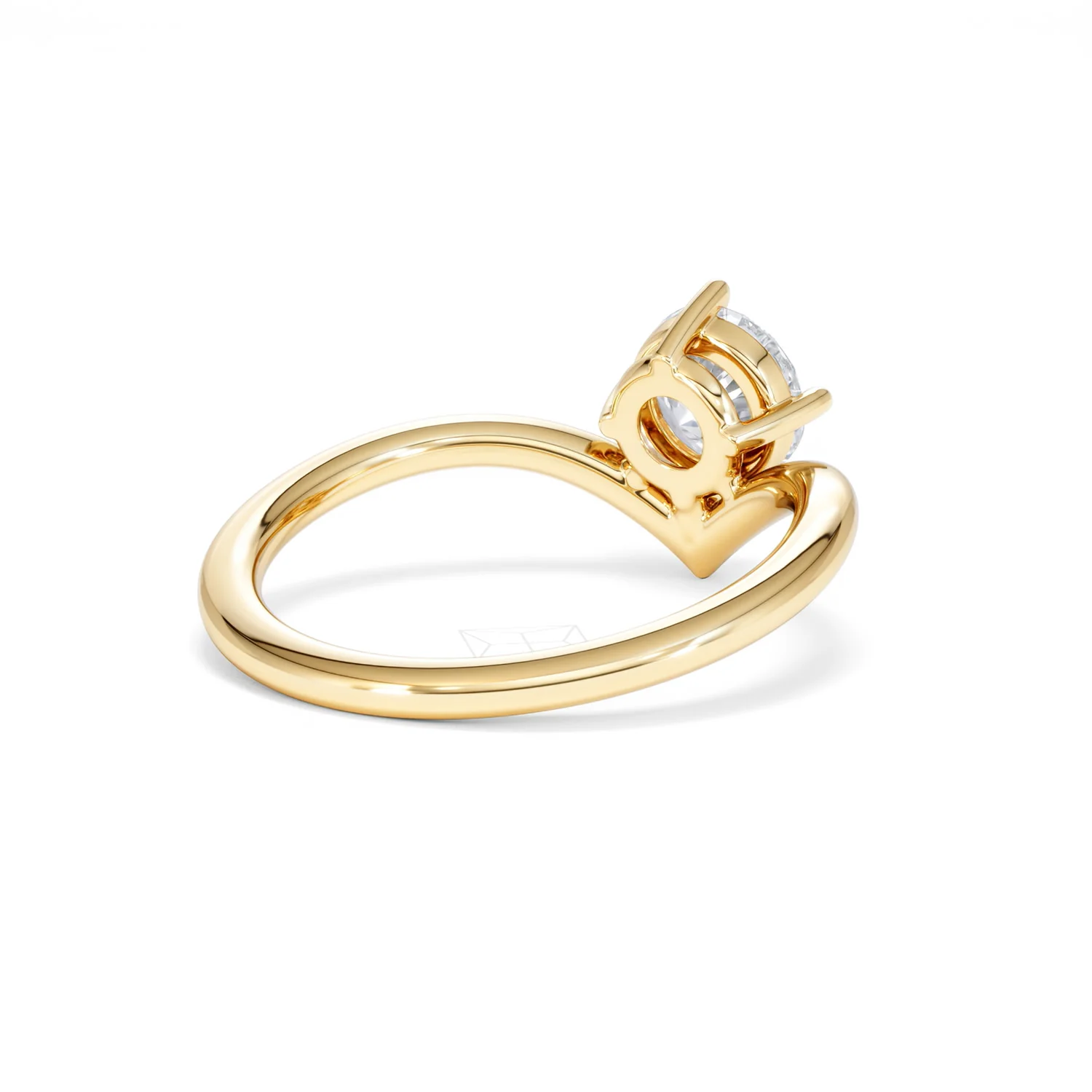 Vela 1.00ct Round Cut Lab Diamond Solitaire Engagement Ring in 18K Yellow Gold - Image 40