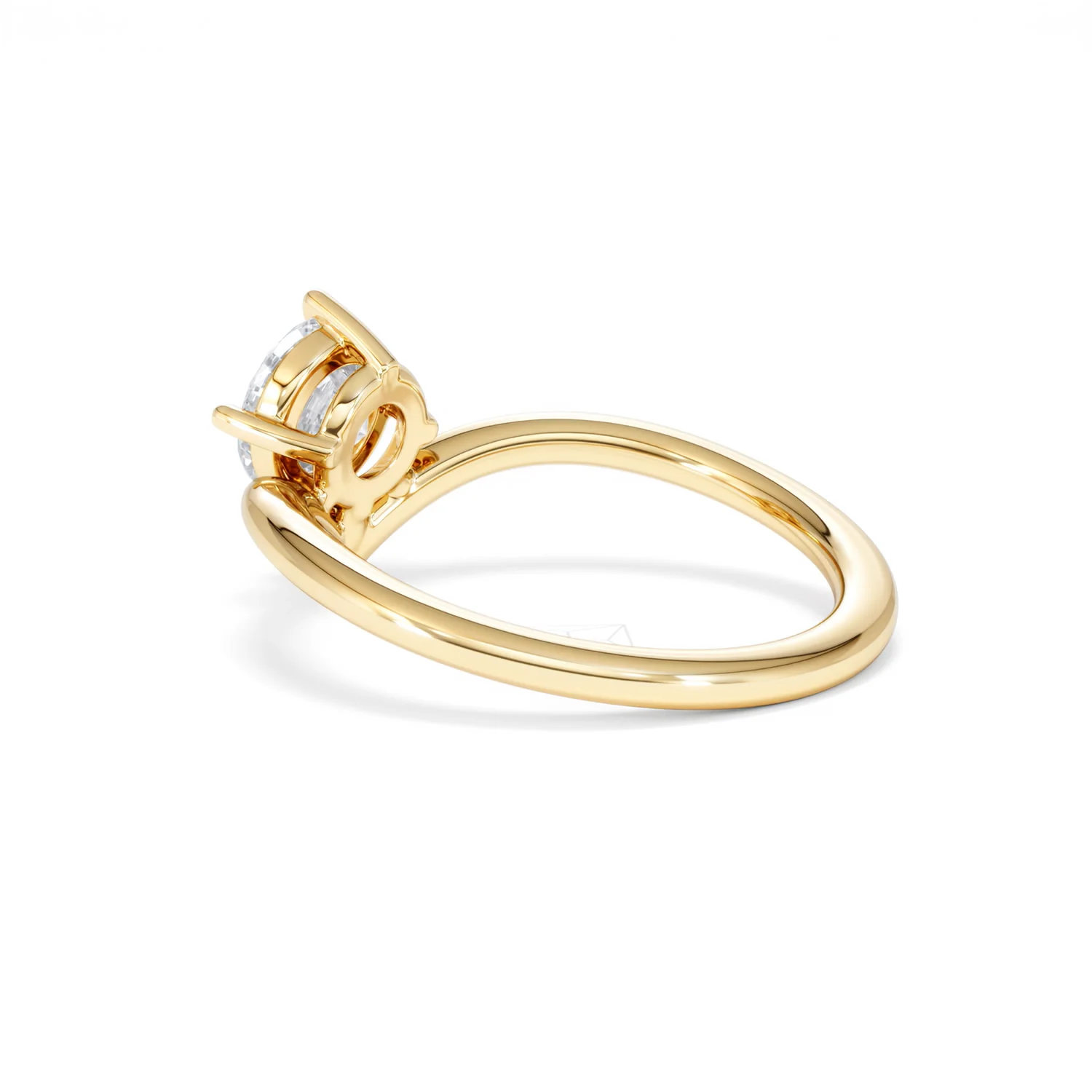 Vela 1.00ct Round Cut Lab Diamond Solitaire Engagement Ring in 18K Yellow Gold - Image 59