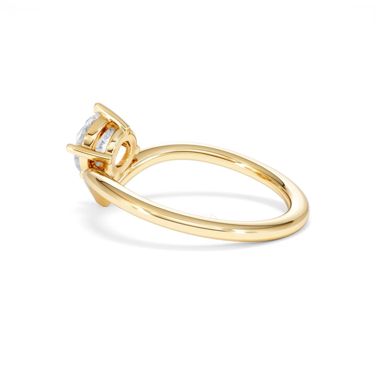 Vela 1.00ct Round Cut Lab Diamond Solitaire Engagement Ring in 18K Yellow Gold - Image 61