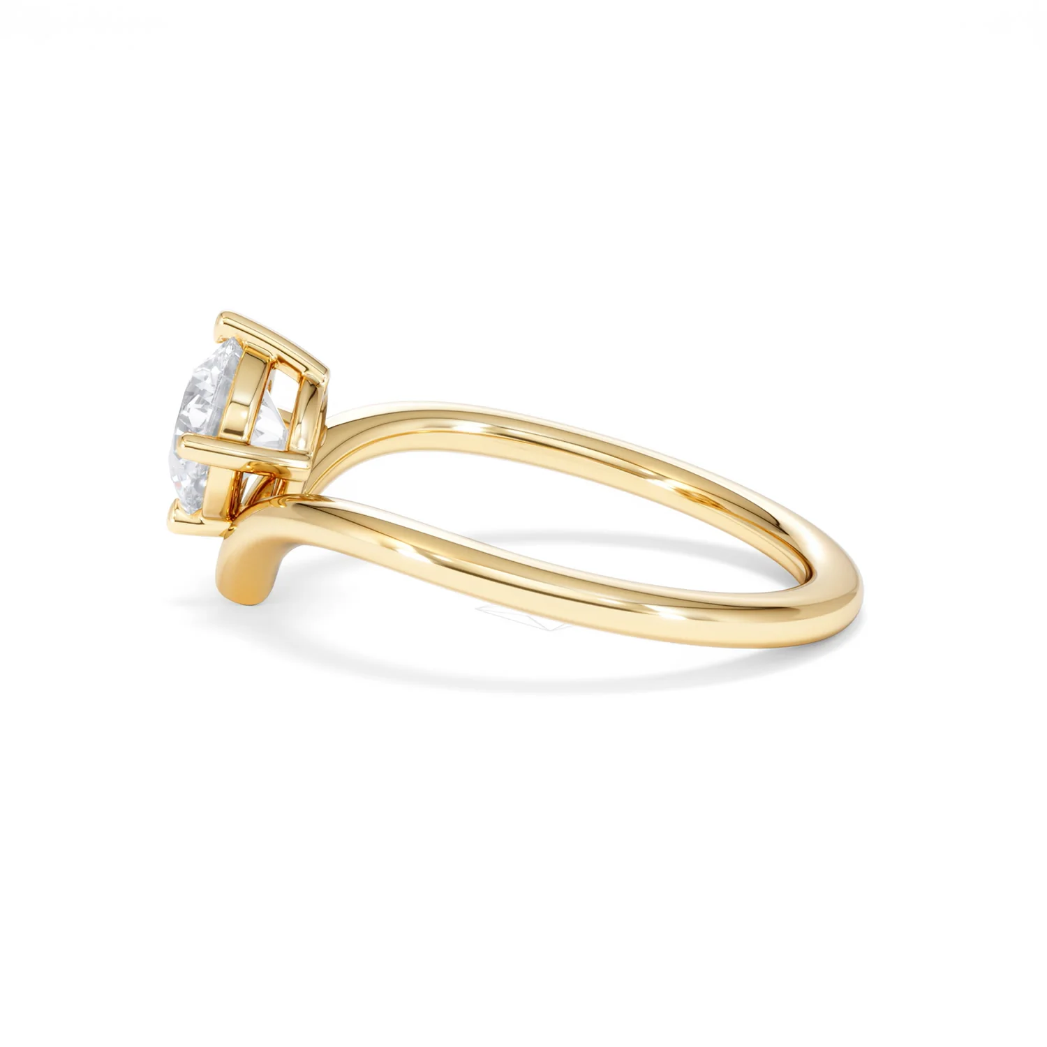 Vela 1.00ct Round Cut Lab Diamond Solitaire Engagement Ring in 18K Yellow Gold - Image 67