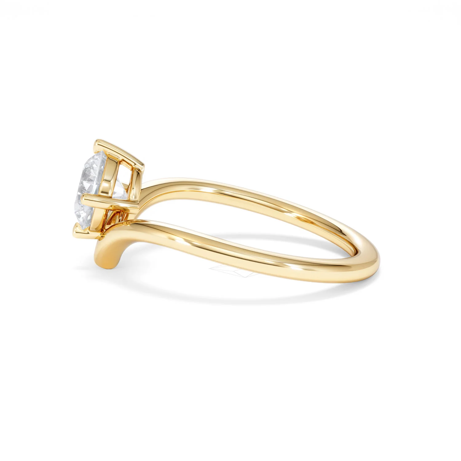 Vela 1.00ct Round Cut Lab Diamond Solitaire Engagement Ring in 18K Yellow Gold - Image 68