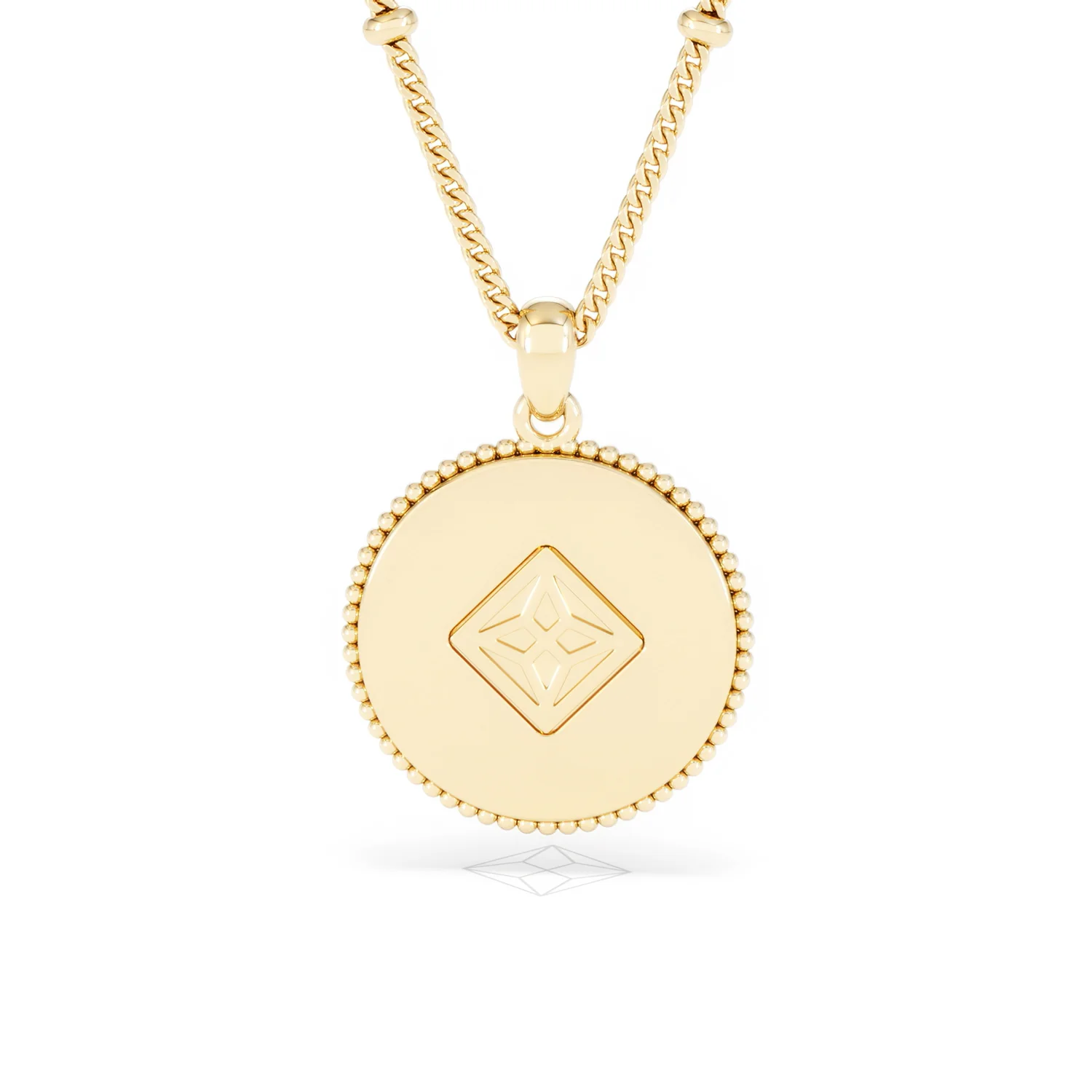 Zodiac Gemini Necklace Medallion Lab Grown 0.02ct in 18K Gold Vermeil - Image 48